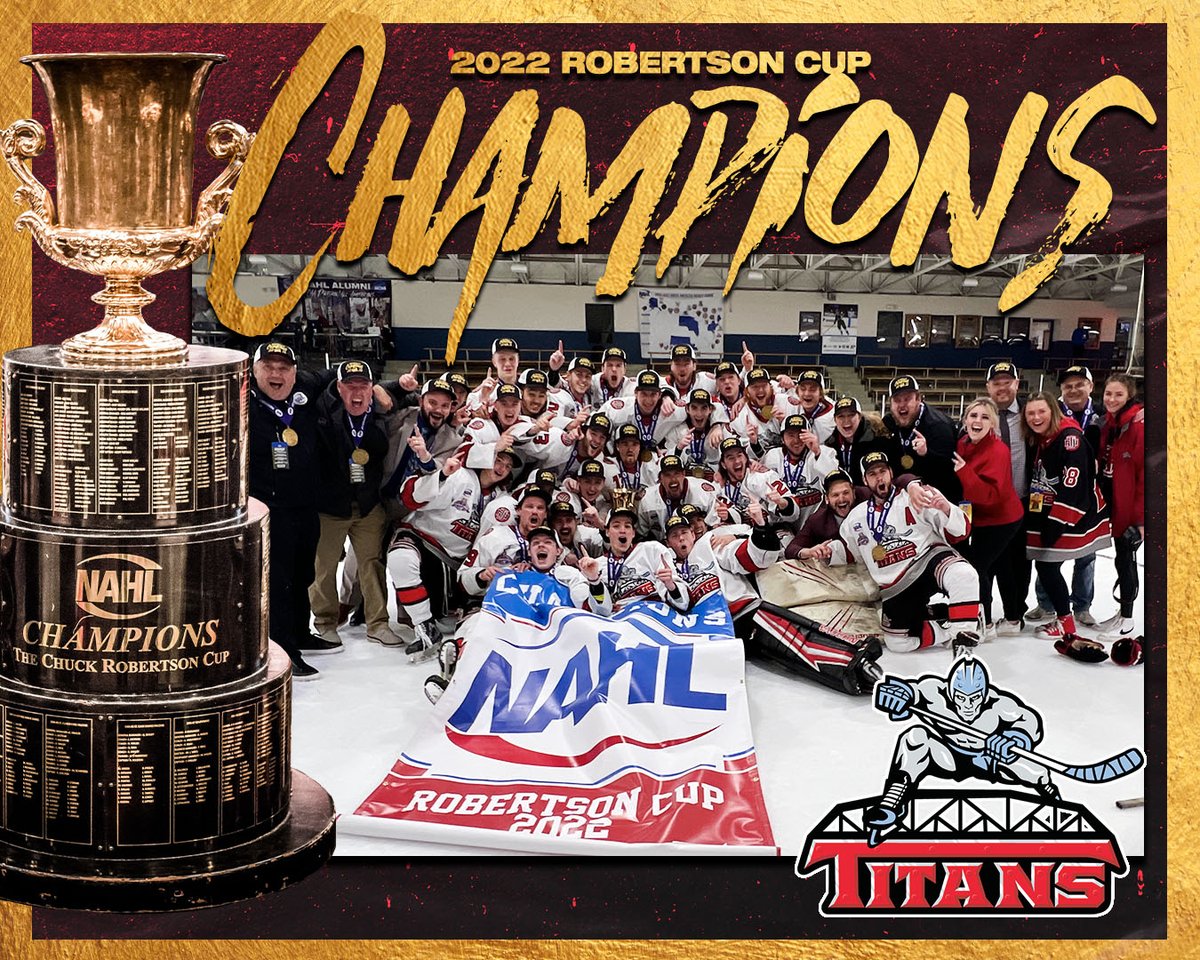 Your 2022 #NAHL Robertson Cup National Champions, New Jersey Titans!