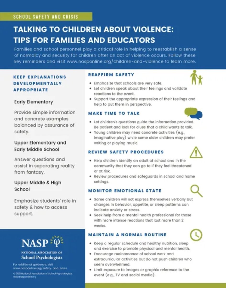 SocialEmotionalLearning (@selearningedu) on Twitter photo Talking to Children About Violence: Tips for Families and Educators via
<a href="/nasponline/">National Association of School Psychologists</a>.
#parenting #support #education Talking to Children About Violence: Tips for Families and Educators via
<a href="/nasponline/">National Association of School Psychologists</a>.
#parenting #support #education