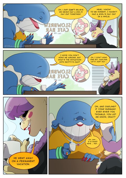 Skitty and Wailord's moms have a girl's day out. #TinderSkitty 