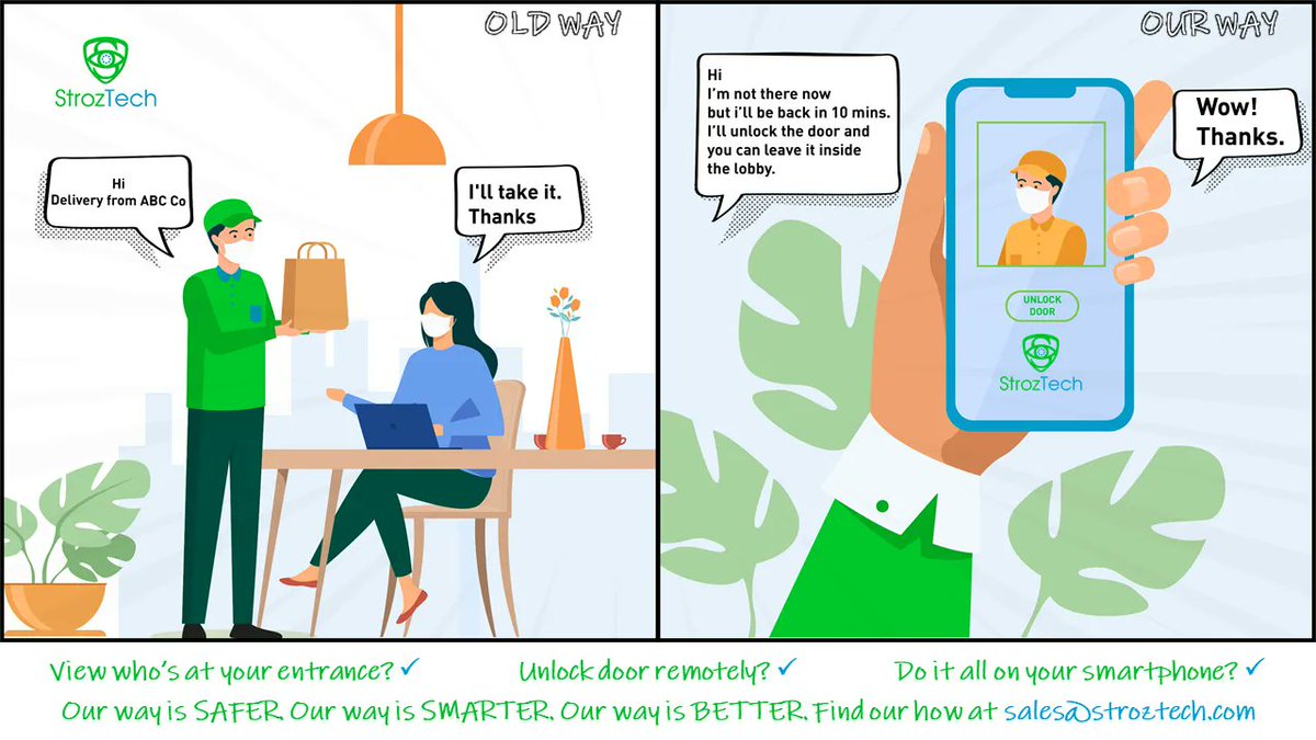 stroztech's tweet image. &quot;Efficient. Safe. Secure. It&apos;s time to make a difference. Upgrade with us now.

#receptionless #automatesecurity #remotesecurity #2N #intercom #accesscontrol #vms&quot;