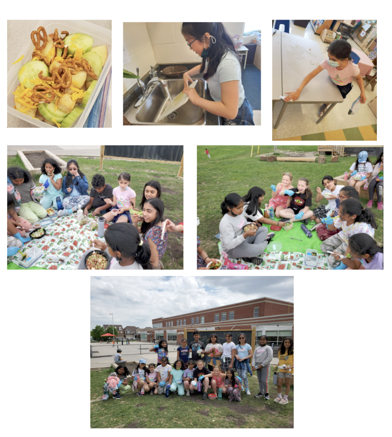 Salad Club#2 <a href="/levicreekps/">Levi Creek PS</a> grew own sprouts, washed and cut veggies of choice, made a salad, cleaned tables, washed dishes, and had a salad picnic in our Outdoor Learning Grounds. Working #Together can be so much fun! #EatHealthy #SustainableEating <a href="/PDSB_eco/">Peel EcoSchools</a>