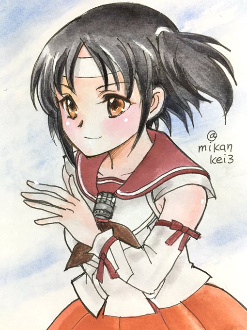 長良型の長女「長良」次女「五十鈴」三女「名取」です♪ アスリートっぽい♪ #艦これ #長良 #五十鈴 #名取 
