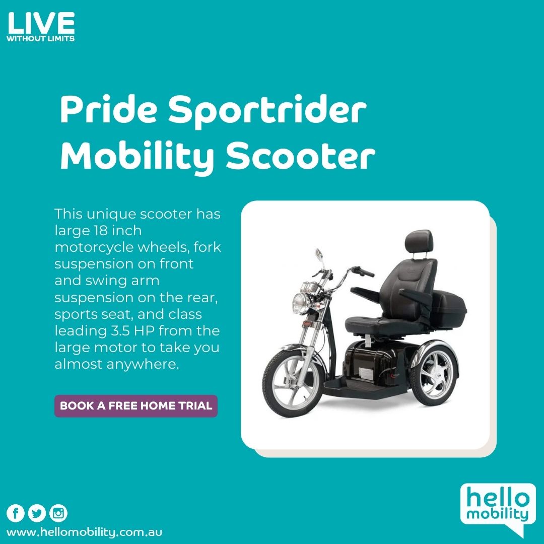 helloMobilityau's tweet image. Full digital dashboard in the motor bike style instruments, strong chrome headlight, simple controls and leg room for the taller person – this #scooter is a great outdoor performer for anyone wanting a tough, large mobility scooter.
Visit now - hellomobility.com.au
#mobility