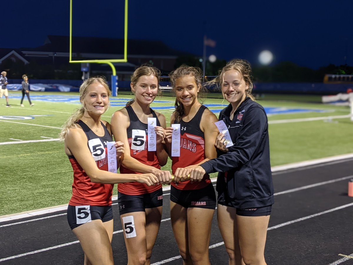 Congratulations to Rachel Campbell, Anna Graf, Ellie Hill and Hope Fox for placing 3rd in the 4x100m relay with a season best of 49.74! These ladies are going to STATE!! We're so proud of them! 

<a href="/ECTrojanSports/">EC Trojan Athletics</a> <a href="/CoachMeganEC/">Megan Patterson</a>