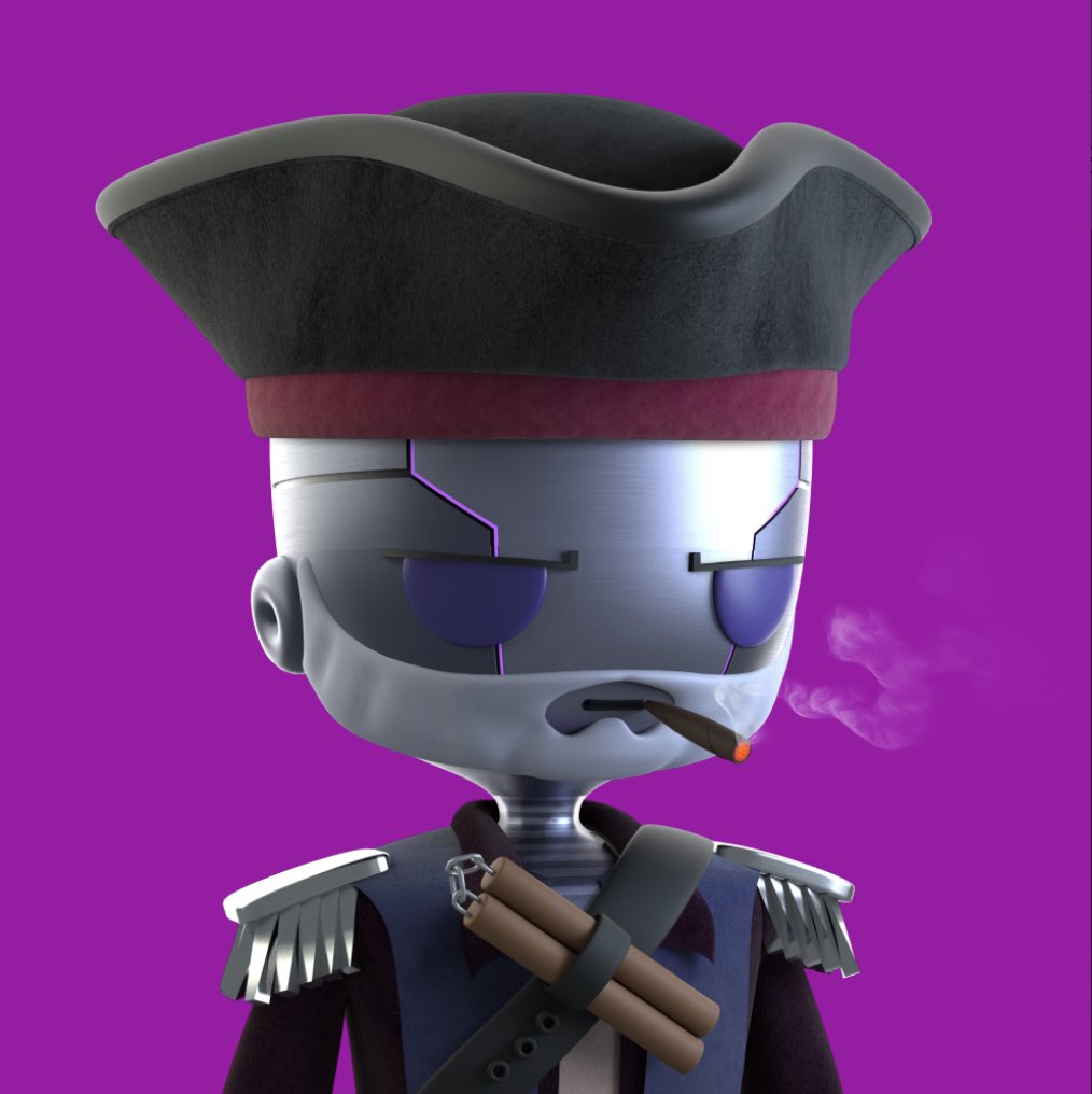 NFTYMitch's tweet photo. @IdMintThat Won a pirate in your giveaway, did my research in what I had, and invested into the team! Now I have this lovely pirate :) https://t.co/NClCybP2ZA
