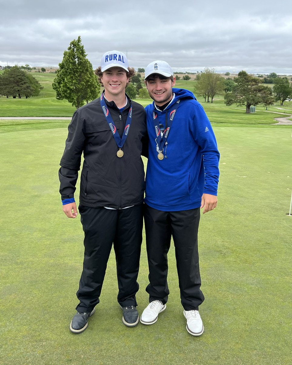 RuralGolf's tweet photo. Congratulations to Luke Leonetti (‘22) and Giles Frederickson (‘22) on your top 10 finishes at the 6A State tournament! Great playing this week guys.⛳️

#betterneverstops 
#nextlevelgolf https://t.co/mvxTied24U