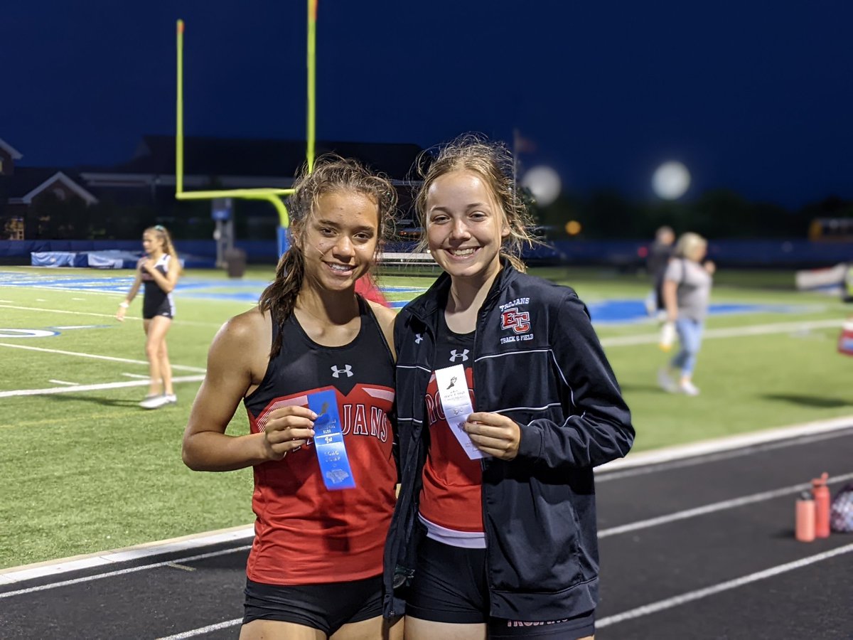 Congratulations to freshman Ellie Hill for winning the long jump with 18'6.5"! Congratulations to Hope Fox for placing 3rd with 17'1"! These ladies are going to STATE!! We're so proud of them!! 

<a href="/ECTrojanSports/">EC Trojan Athletics</a> <a href="/CoachMeganEC/">Megan Patterson</a>