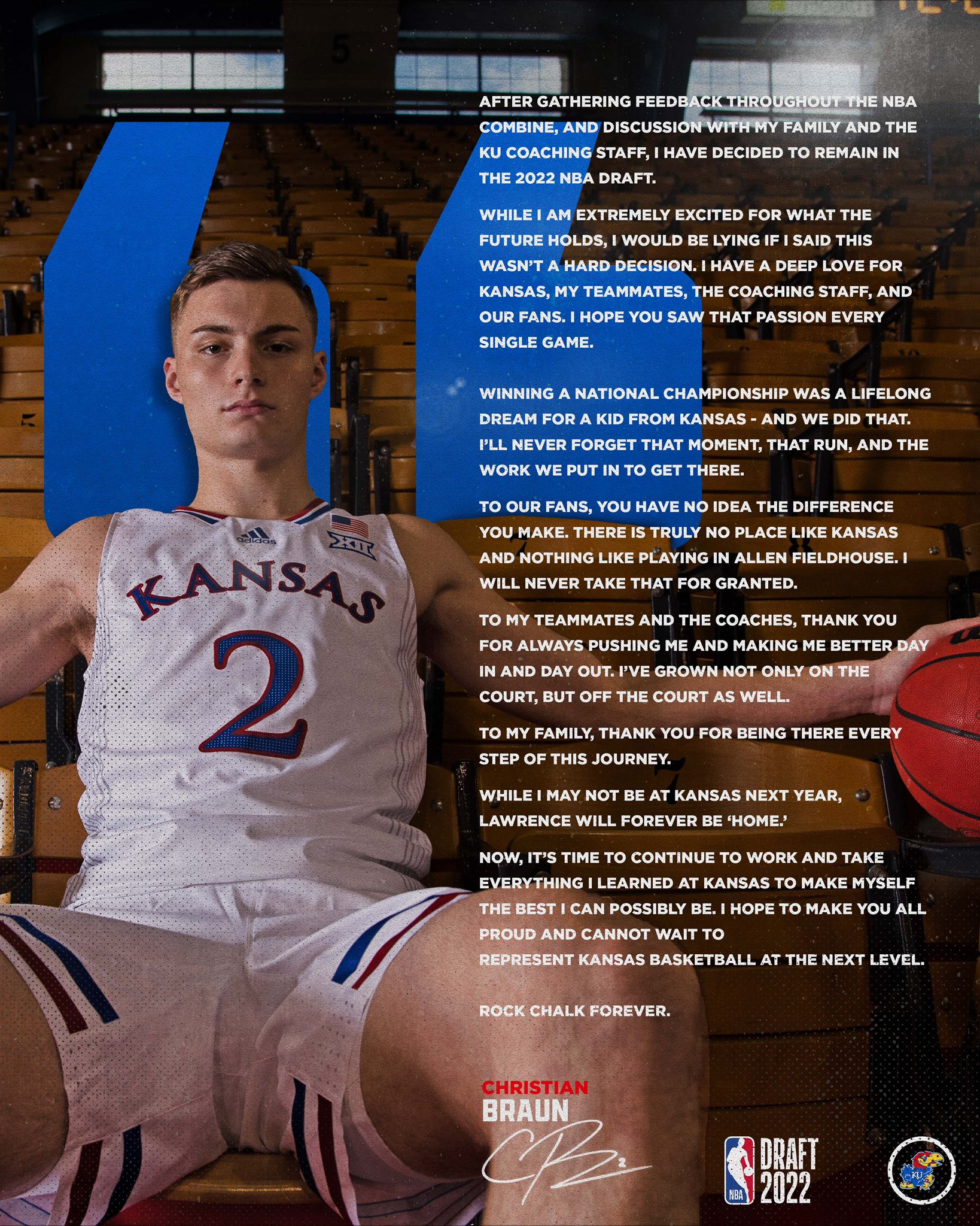 Freshman Christian Braun just wants to help Kansas win - JayhawkSlant