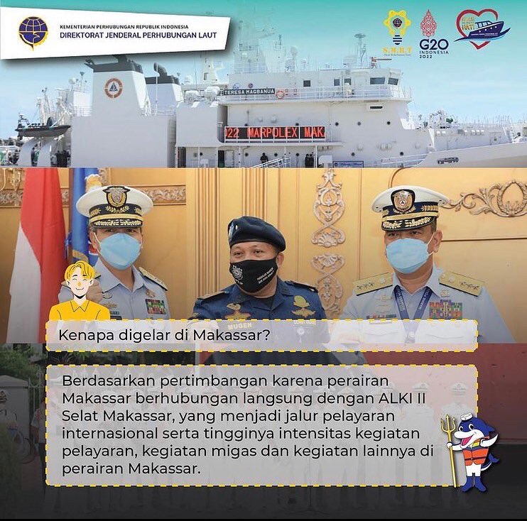 Menteri Perhubungan, Budi Karya Sumadi,membuka secara resmi kegiatan Latihan Bersama Penanggulangan Tumpahan Minyak di Laut Secara Regional, atau yang dikenal sebagai Regional Marpolex Tahun 2022 di Rumah Jabatan Gubernur Sulawesi Selatan pada Hari Selasa (24/5).