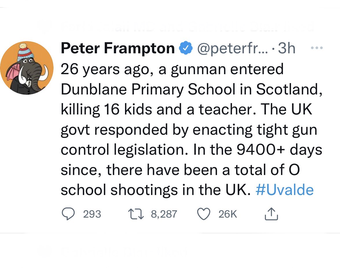 ForTimeless's tweet photo. @Reggiedog98 @Clamont_ @benshapiro Believe it or not, countries with strict gun control laws really are doing something right. https://t.co/clObod7QFY