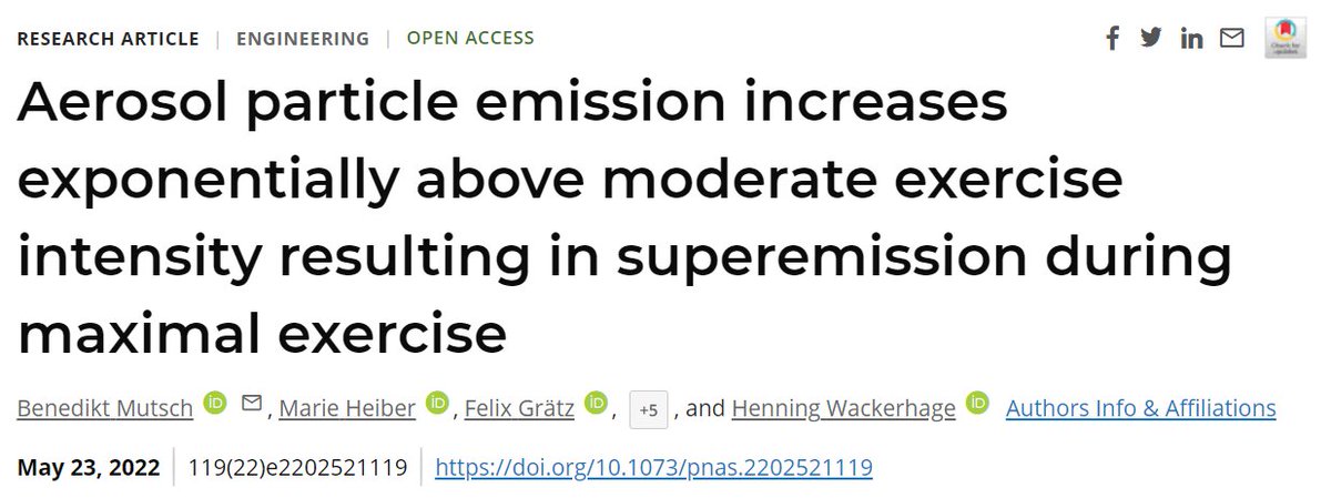 "These data not only explain SARS-CoV-2 transmissions during indoor group exercise but also can be used to design better targeted mitigation measures for physical activity indoors..."
#exercise #COVID19 #respiratory 

♾pnas.org/doi/10.1073/pn…