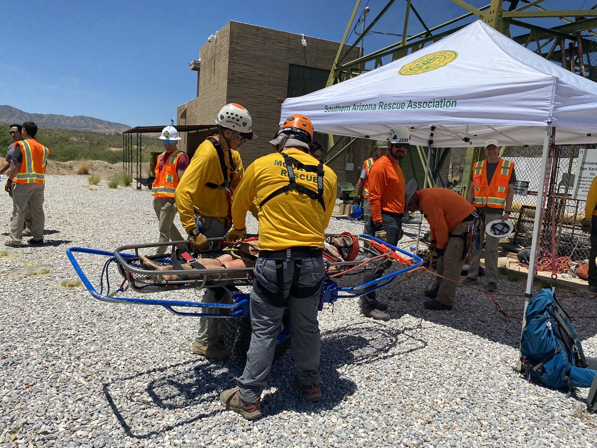 EMS day!  Mine rescue and high angle rescue at the University of Arizona Mine.