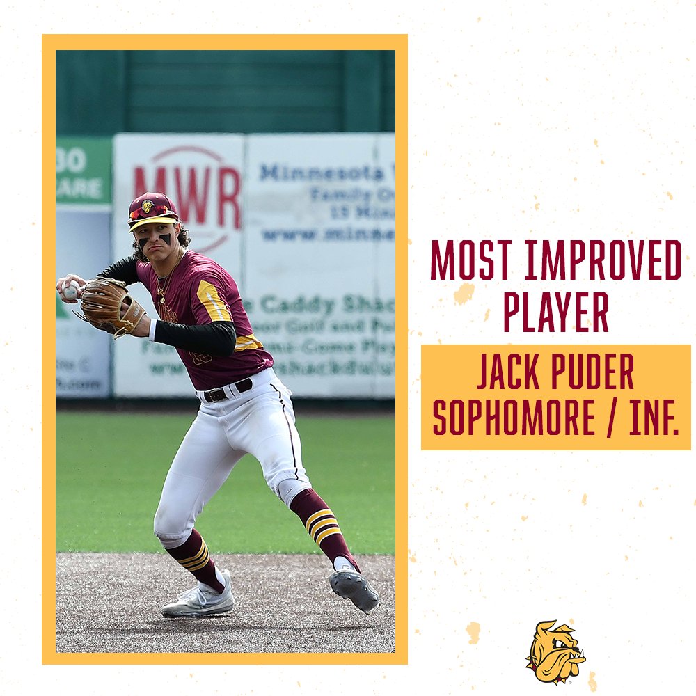 UMDBulldogs's tweet photo. .@UMDBaseball announces their 2022 Team Awards; Trevor Gustafson named team MVP. 

Full Story: https://t.co/5iy6asZxIC

#BulldogCountry https://t.co/Y8Obb8BlN8