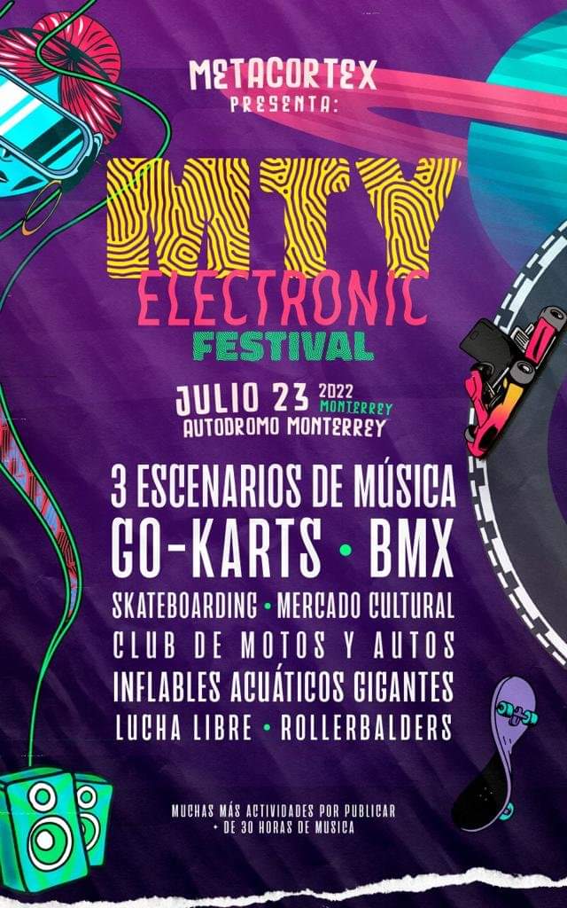 postamx's tweet photo. 😎 @Metacortex presenta "MTY Electronic Festival" en el @AutodromoO #Monterrey!
#metacortex #méxico #electronic #autodromomonterrey #mty #mediosdigitales #promoción #festival https://t.co/yTHytcTXNt
