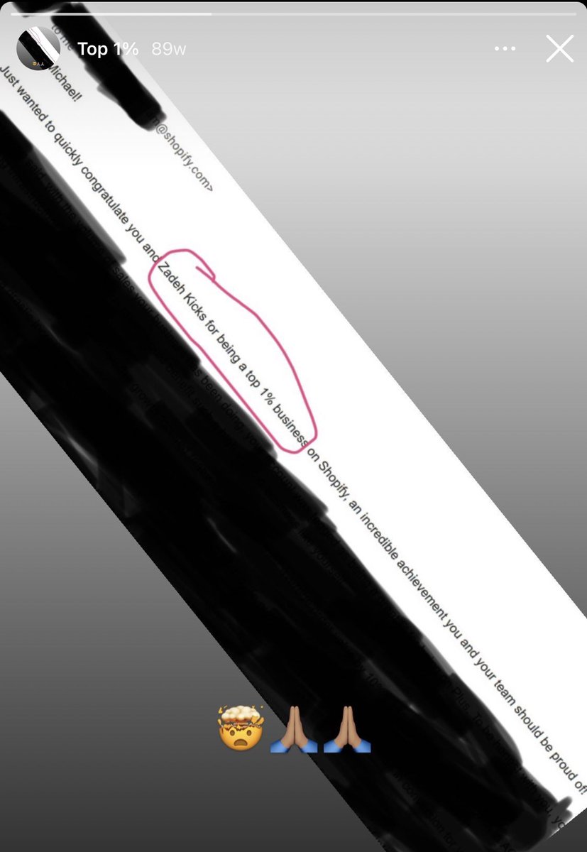 zadeh kicks was literally a top 1% business on <a href="/Shopify/">Shopify</a>. just imagine the volume. 😭💰