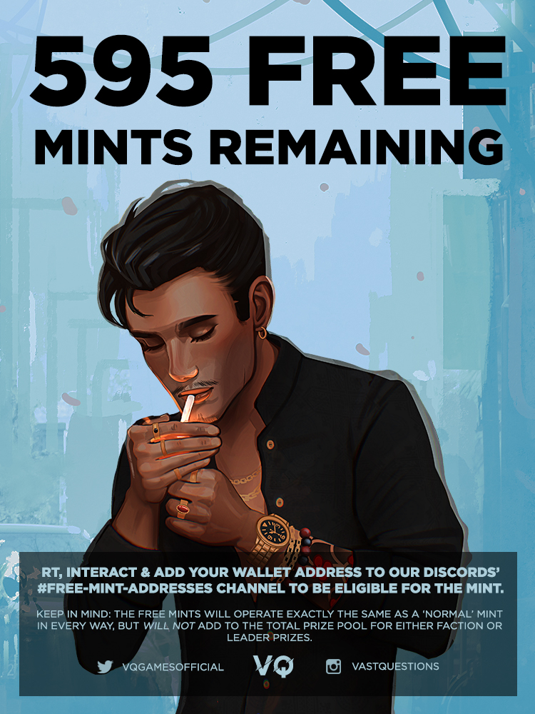 We are coming up to the Battle for New Venice main event in early June!

Retweet this post, give us a follow and capitalize on a chance to win life changing money for free with one of 595 free mints!

You'll have until June 8th to get your address entered into the discord!