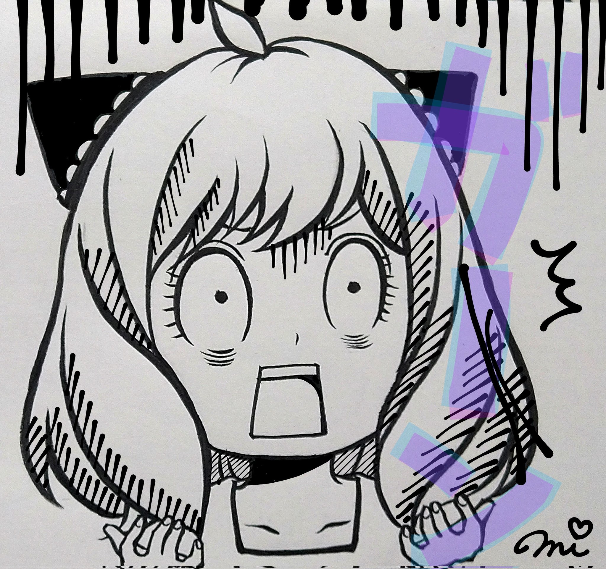 雅 筆ペンで描いてる途中 妙な線が入って W ｶﾞｰﾝ Twitter