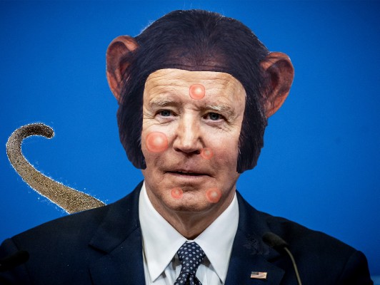 We'll know if Biden gets monkey pox. He'll reach down into his diaper and start flinging poop