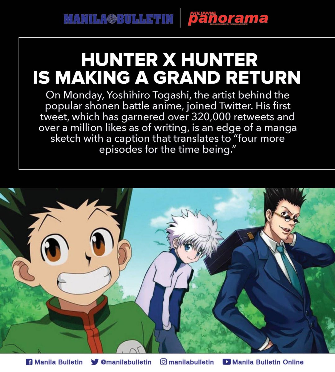 Hunter X Hunter is making a grand return