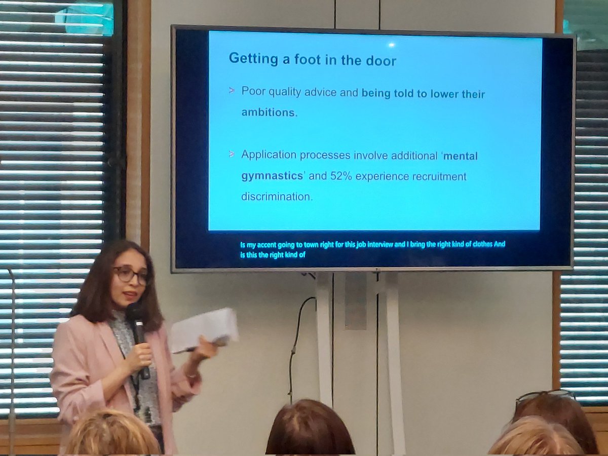 "Facing racism at work is the norm for women of colour. And 27% had actually experienced racial slurs." Fawcett's <a href="/ZaimalA/">Zaimal Azad</a> at the launch of #BrokenLadders with <a href="/RunnymedeTrust/">Runnymede Trust</a>