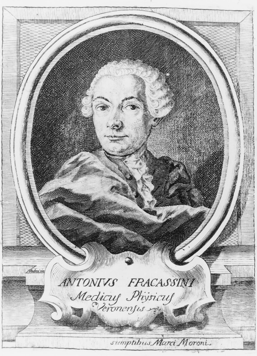 alberto_sanavia's tweet photo. #5giugno 1777, #Verona: nella sua città muore il medico Antonio #Fracassini. Nel 1750 pubblicò a #Venezia il suo primo libro: “Tractatus theoretico-practicus de febribus”. Ma furono il suo studio del “morbo ipocondriaco” e le moderne tecniche di cura a renderlo famoso in Europa https://t.co/YvngQnnD79