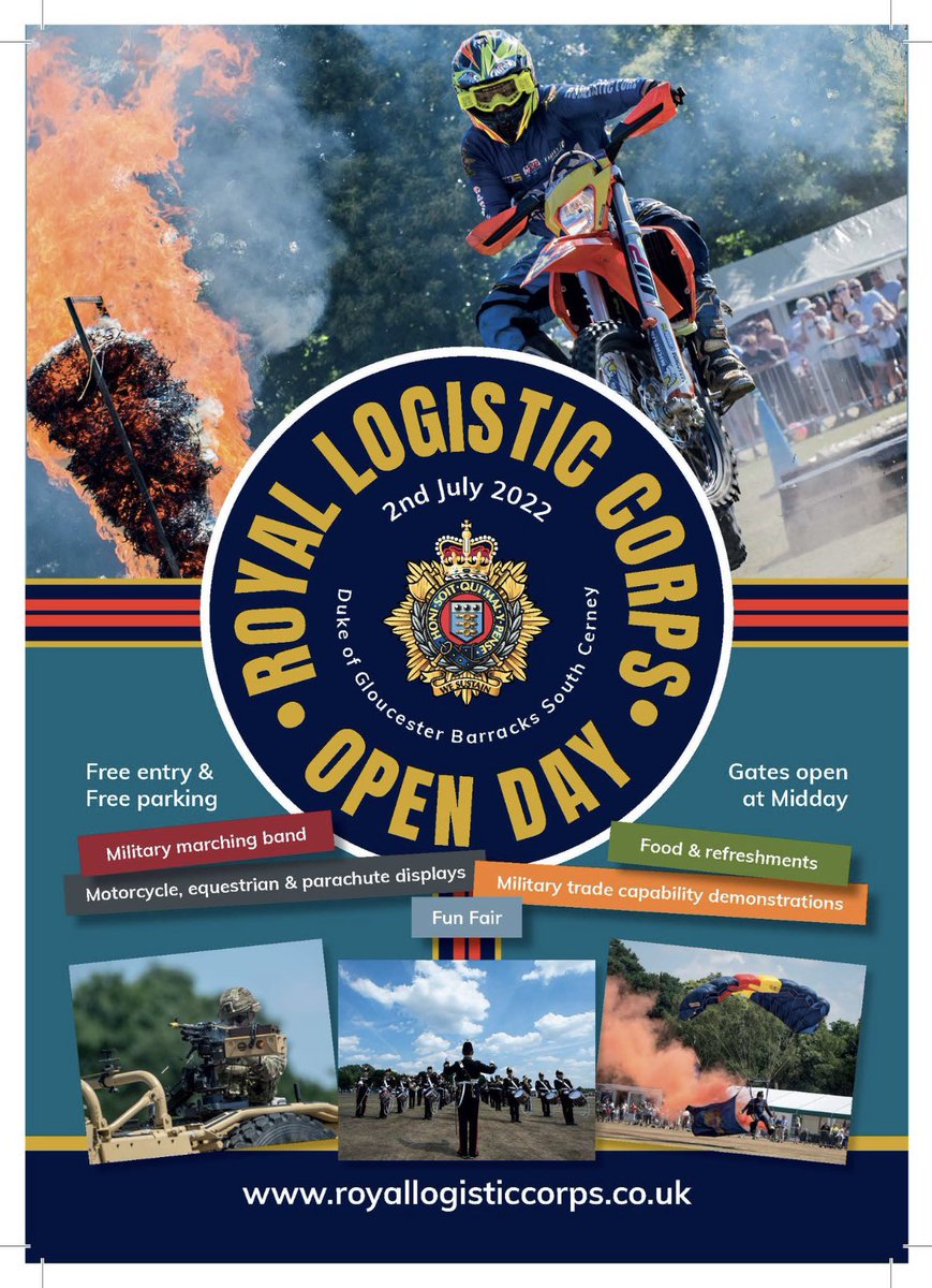 RLCCorpsSM's tweet photo. The @UKArmyLogistics Corps Open Day is back and focussed on celebrating our people, without our great people, the RLC is just a name #WeAreTheRLC 🟦🟨

Please #RETWEEET https://t.co/mB6BEhrWfB
