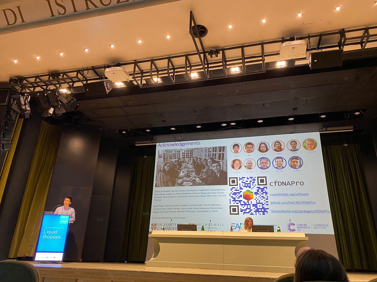 haichao_wang20's tweet photo. My great pleasure to have the chance to present in person about #cfDNAPro, one of my #PhD projects, to  #liquidbiopsies folks at the amazing #EACR2022 #EACRLiquidBiopsiesConference 
Meeting a lot of awesome people here at Bergamo!

@EACRnews @Cambridge_Uni @CR_UK @CRUK_CI https://t.co/qgW11idjZe