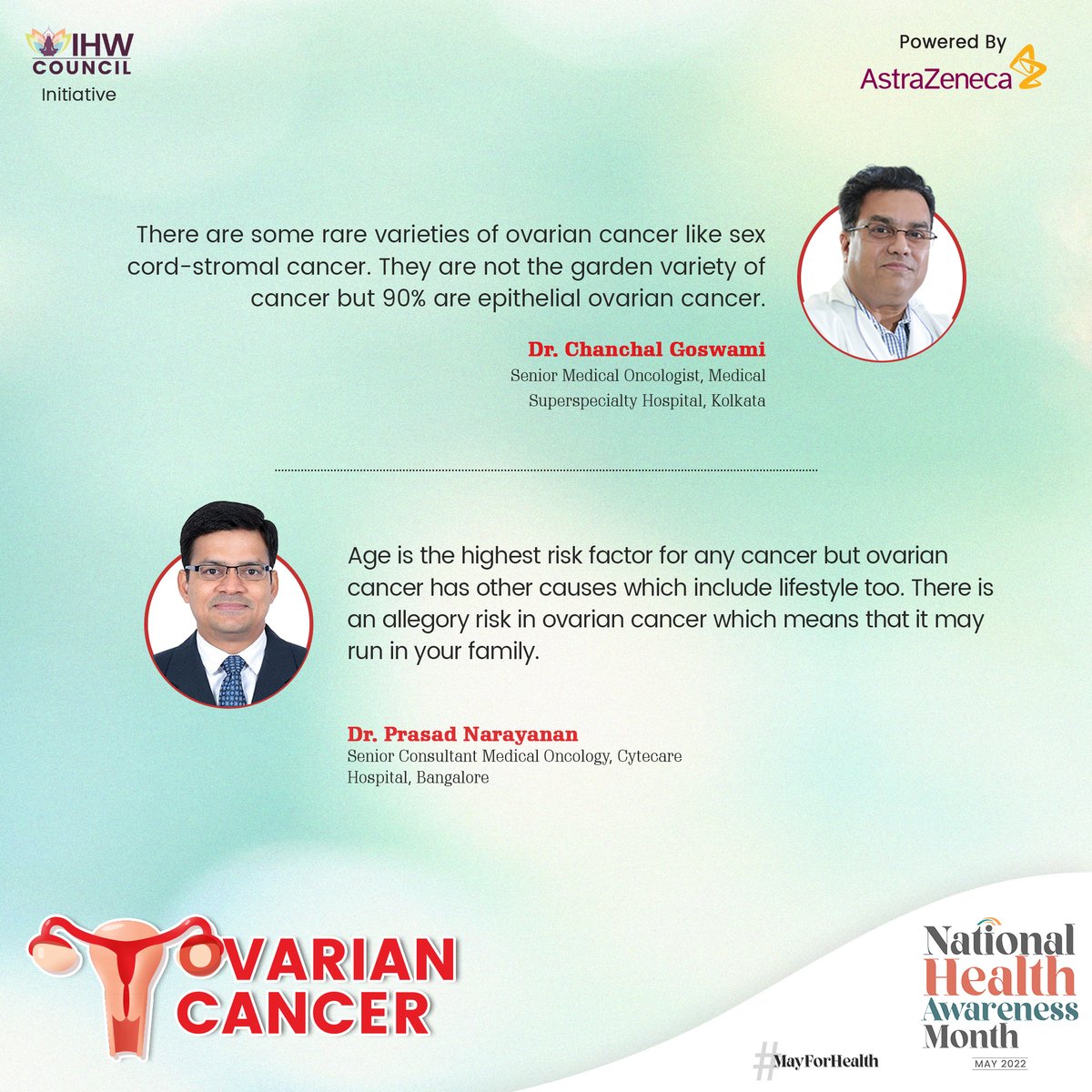 IHWCouncil's tweet photo. Here are the key takeaways from our show on #ovariancancer: Early Signs, Symptoms, Diagnosis & Life After Treatment!
Watch the entire show here👉https://t.co/ELuRfuJT8U
#NoWomenLeftBehind #MayForHealth #NationalHealthAwarenessMonth #ovariancancerawareness https://t.co/qrXkZ6s6yW
