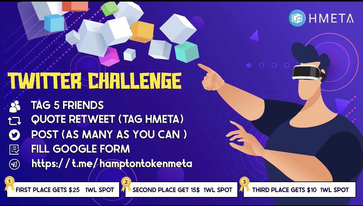 Mission: 
Write a short sweet post or comments about HMETA and HNIN to your crypto friends and page. 

Join announcement: t.me/HMETA6.
***Disclaimer: HMETA reserve the right of final interpretation of these activities