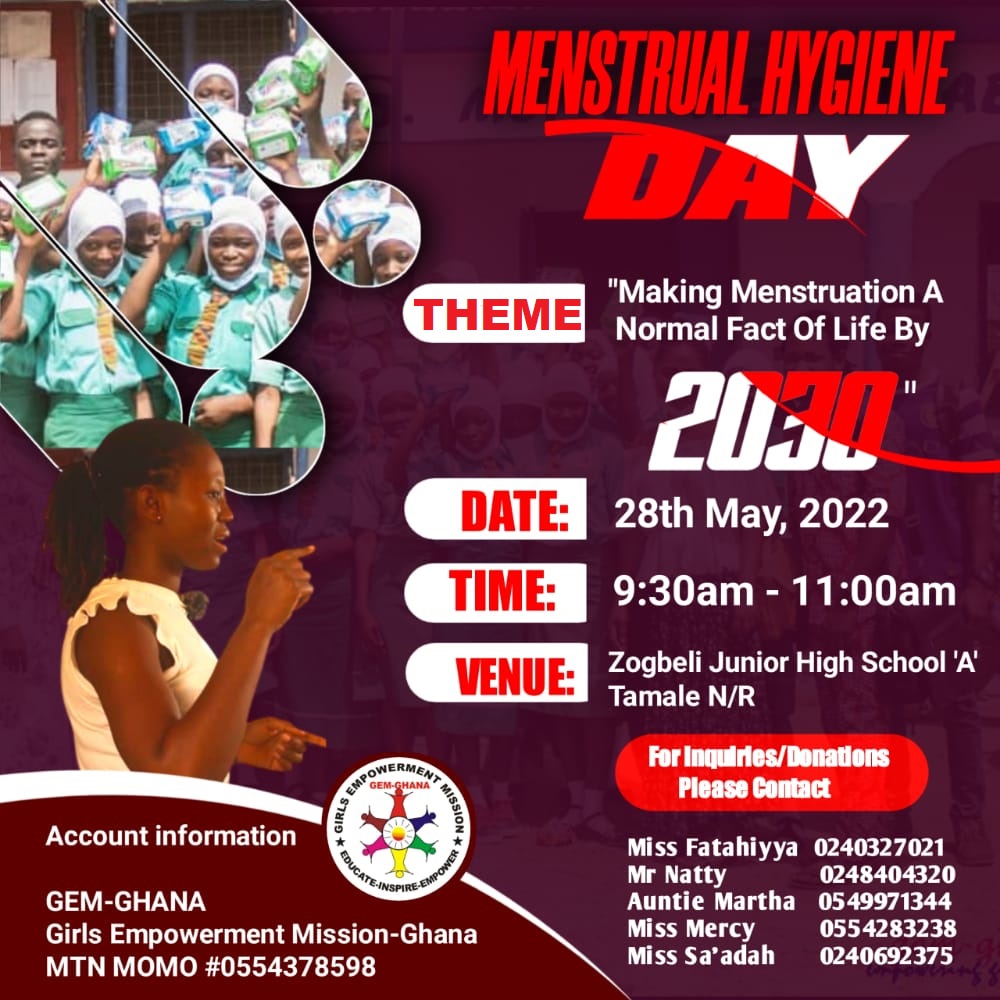 gem_ghana on Twitter "Support Us To Educate Adolescent Girls On