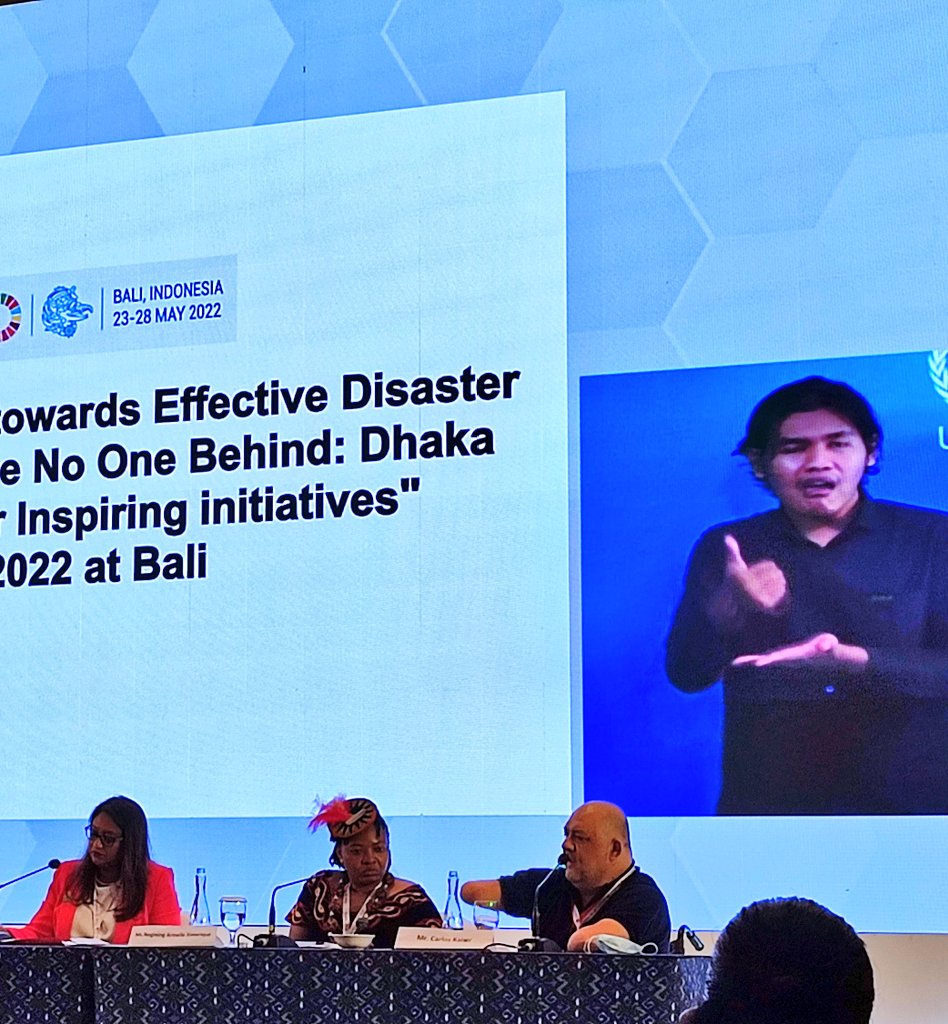 didrrn's tweet photo. "We need to translate those incredible (disability inclusion) projects into policies and create more collaboration between government and civil society." - Carlos Kaiser, @ONGinclusiva #Chile

#GPDRR2022 @UNDRR @UNDRR_AsiaPac https://t.co/SnoBWWwVlC