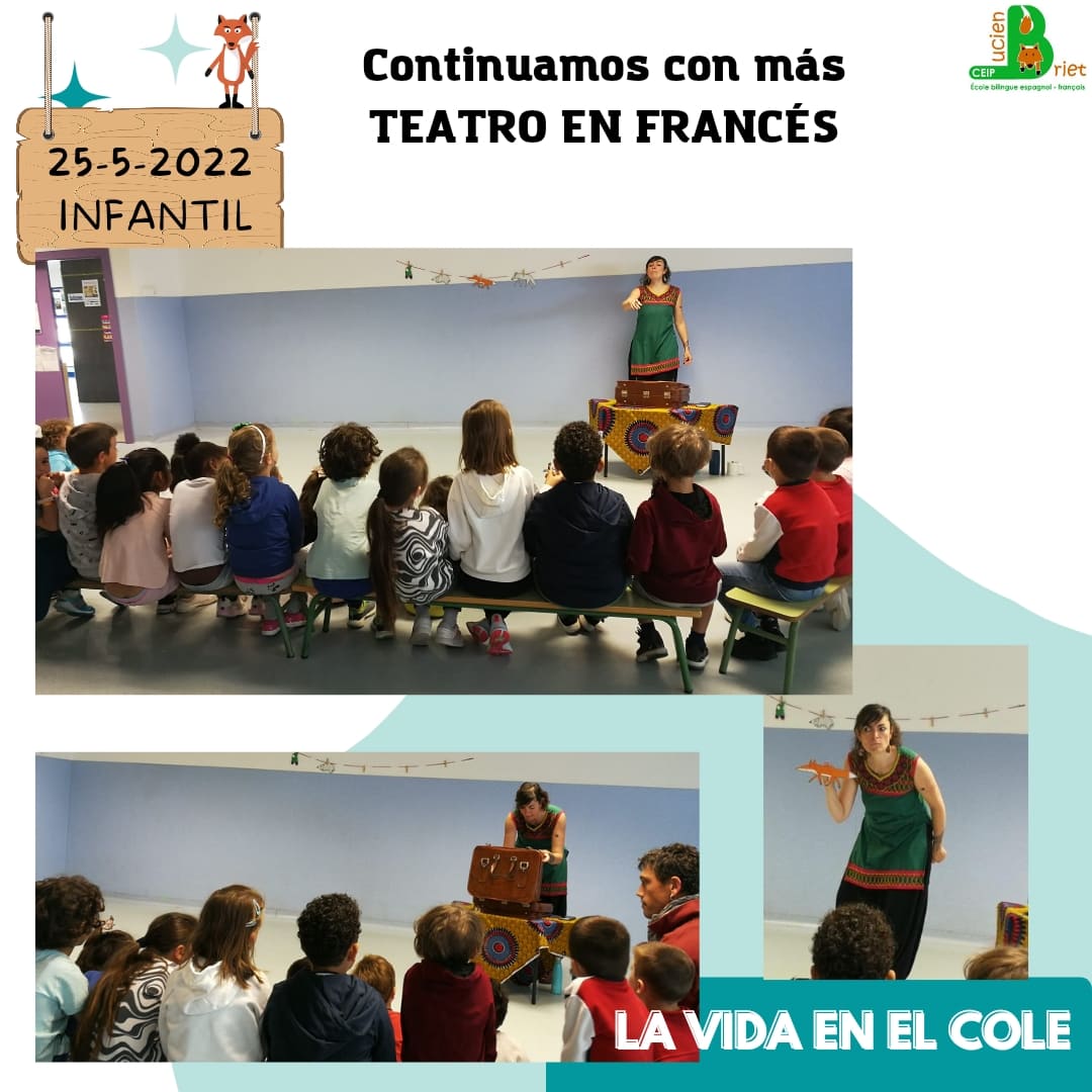 ceiplucienbriet's tweet photo. Hoy continuamos con más teatro en francés para el alumnado de infantil. https://t.co/SejPREnsYI