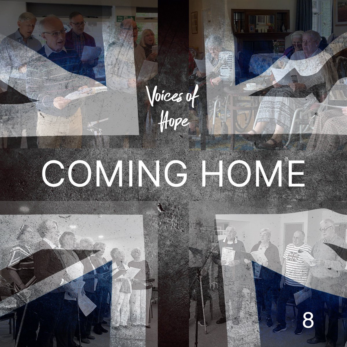 We have a clear winner! Number 8 won by an overall majority, so this is officially the new song artwork for Coming Home - releasing on the 4th June. #cominghomejubilee #VoH #voicesofhope #communitychoirs