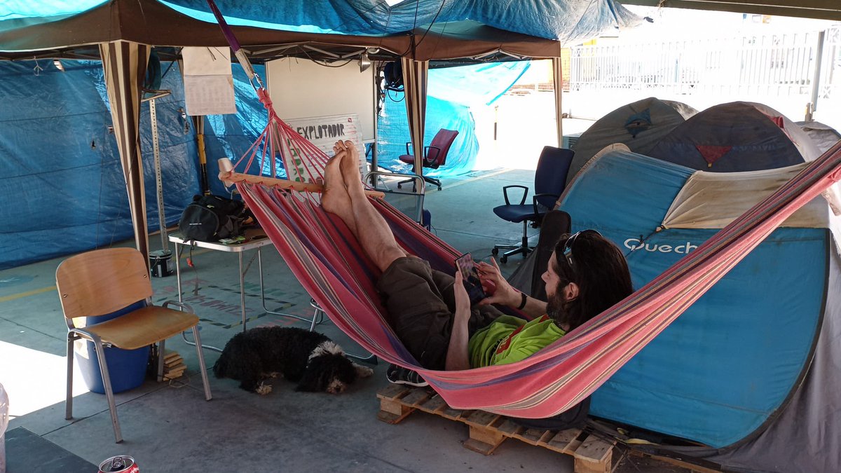 Trab_Zumosol's tweet image. 157 días,38 trabajadores/as seguimos así…
Viviendo debajo de una chapa,en los aparcamientos de la fábrica ZUMOSOL por impagos de nóminas y porque han querido finiquitar sin pagar ni un duro 

Por favó ayudadnos a difundir este tweet,que sepan hasta en la china nuestra situación