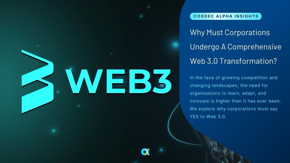 CosdecAlpha's tweet image. If you think the Web 3.0 is not for you, think again! The bullet is coming and we must decide when to bite it. After all, soon there won&apos;t be a lot to dodge. Click the link below to know more about it. 
bit.ly/3NB7RQU
#blockchains #web3 #nft #web3consulting #metaverse