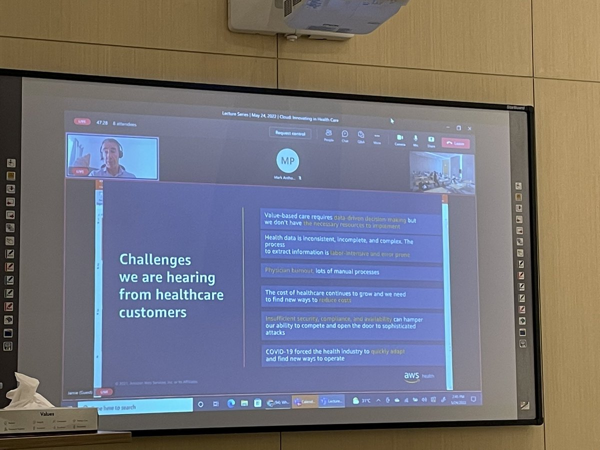 anwarsid80's tweet photo. Cloud: Innovating in #healthcare 

🙏🏾@jamieireland13 from @awscloud for this wonderful lecture to our IM Residents @SSMCAbuDhabi about  #disruptive #technologies which are coming which will change the way we deliver healthcare 

@KhadijaYousef9 @7OSANY @AWSstartups @Noralnuaimiii https://t.co/YJ3KuGek2g