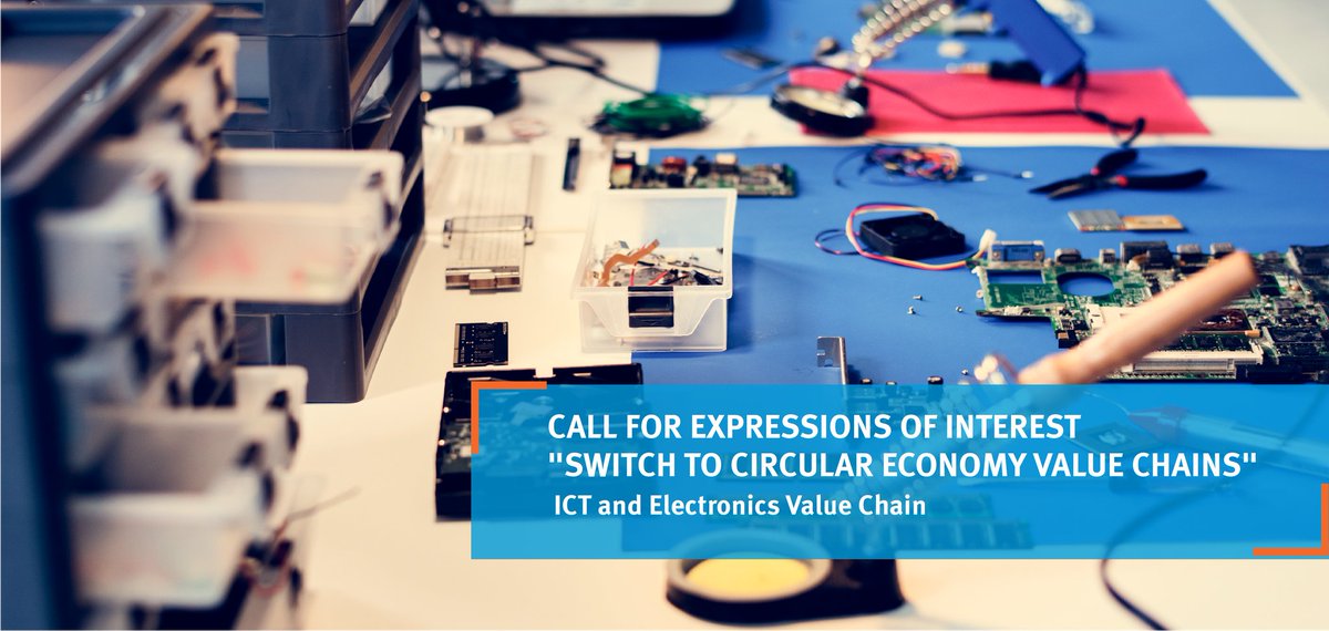 Are you supporting #circulareconomy approaches for ICT &amp; electronics in developing countries? 🖥️ 📱 🔄

Apply before 15 July for support through the <a href="/UNIDO/">UNIDO</a>-led project SWITCH to Circular Economy Value Chains 

Learn more: bit.ly/3PJjXci