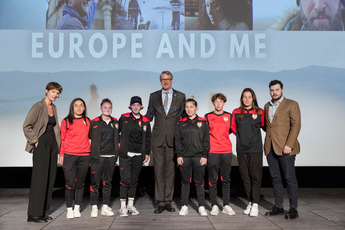 On the road with our Europe Day movie “Europe and Me” at the Ozurgeti Drama Theatre. About Georgian values, European values, our shared values! 🤝
Here with the Lanchkhuti football champions - see them in our movie ➡️ bit.ly/3wHQisO