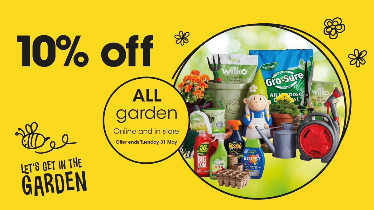 LoveWilko's tweet image. Let's get outside! For a limited time only, get 10% off everything garden, online and in store!

#LetsGetOutside #LetsDoItTogether #lovewilko #wilko #gardening 

ms.spr.ly/6017bRcLT