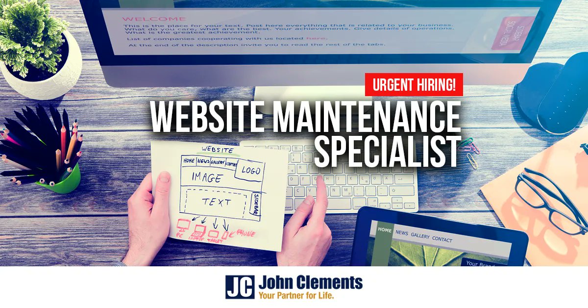 johnclementsph's tweet photo. #UrgentJob

We are looking for a Website Maintenance Specialist who can start asap!

https://t.co/VNvyFlcpba

#wordpress #website #webmaintenance #developer #webadmin #elementor #jobalert #nowhiring #joboppurtunity #jobopening #jobs https://t.co/jJRdJAGaHu