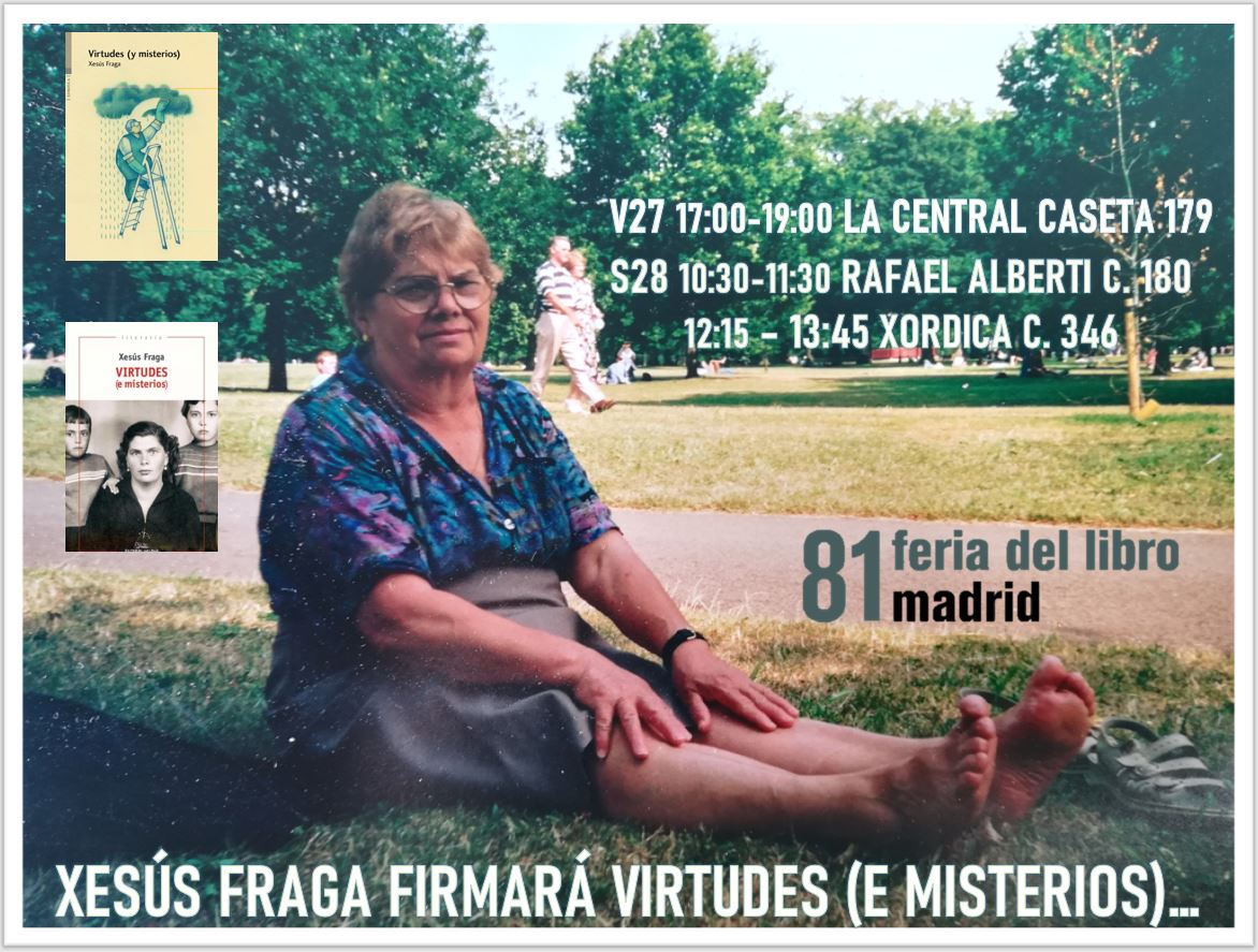 Para este viernes y sábado Aemet prevé máximas en Madrid de 29 y 32 grados: descalzarse en el parque con un libro es un plan tentador. Si a alguien le apetece, estaremos por el Retiro para hablar de Virtudes y firmar algún ejemplar si se da el caso...