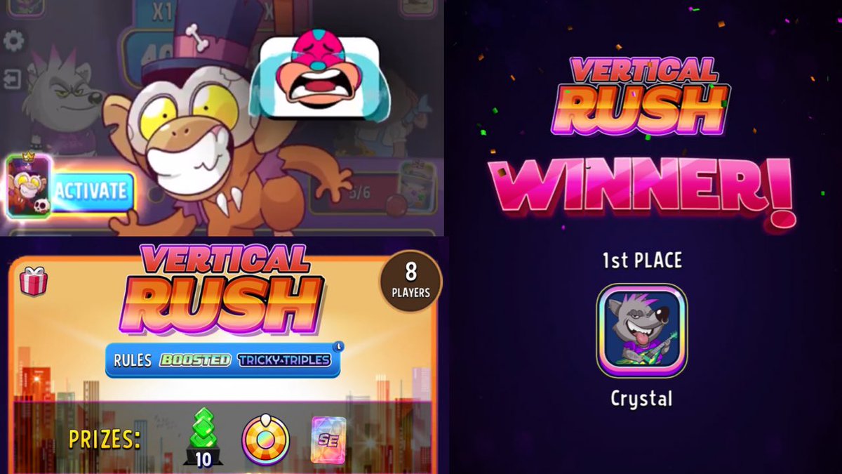 CrystalLui1982's tweet photo. Crazy Monkey ~ Part2
#Tournament #VerticalRush #MatchMasters
https://t.co/S2q4qdb2Sa https://t.co/n1AkmhMIDO