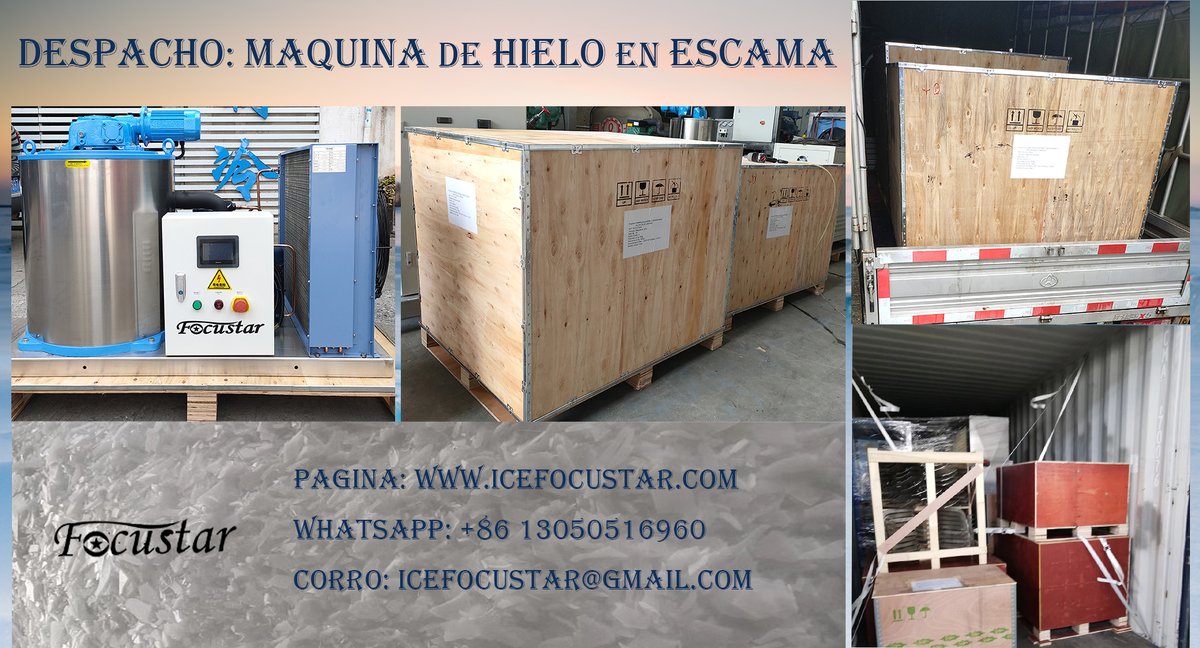 machine_cube's tweet image. Despacho de máquina de hielo en escama
Capacidad de producción: 1,000kg por día;
Embaleje: caja de madera contrachapada;
Envío: carga por contenedor o cara consolidada;
Naviera por semana: ONE, COSCO, OOCL, etc.;
Agencia de aduana para ayudarle hacer los trámites.