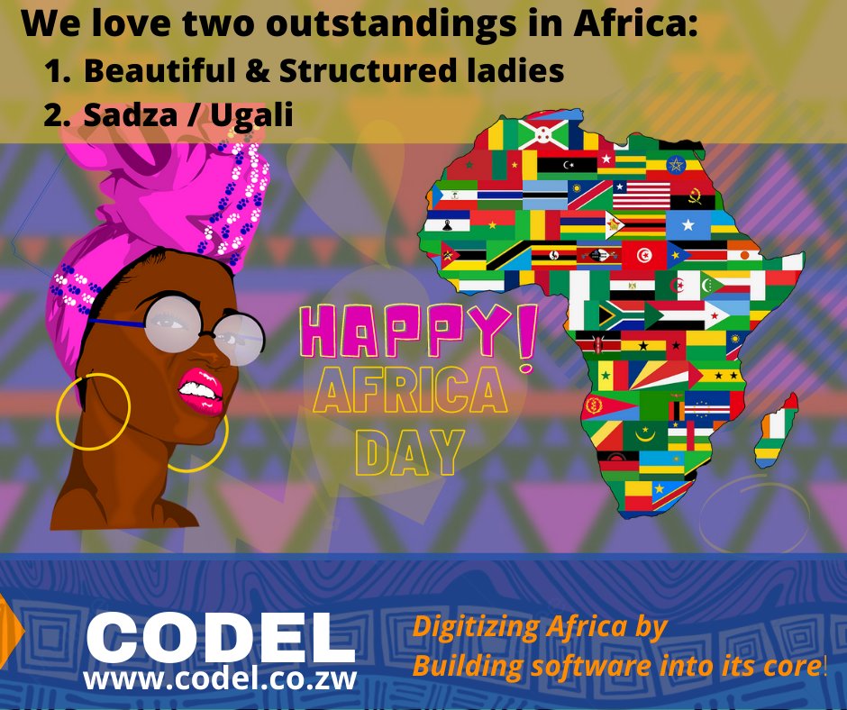 codel_smartech's tweet photo. Africa is beautiful. We love Africa. African women make it even more beautiful 😍😍.

Happy Africa Day to every African.

#DigitizeAfrica
#BuildingSoftware
#AfricaDay https://t.co/COZ5B19Iu3