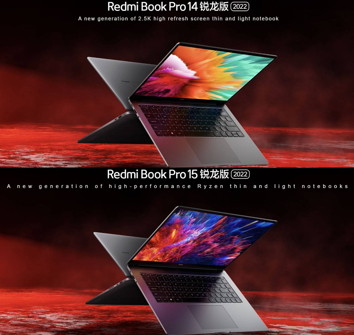 TechDocterz's tweet photo. RedmiBook Pro 2022 Ryzen Edition Launched in China

#RedmiBookPro14 &amp; #RedmiBookPro15 2022 Ryzen Edition
Both are powered by AMD's Ryzen 5 6600H or Ryzen 7 6800H
RTX 2050 4GB GDDR6 Graphic Card in 15.6-inch variant
100W or 130W Charging
and more Details -> https://t.co/IkhglSHPbf https://t.co/emkWlFseP0