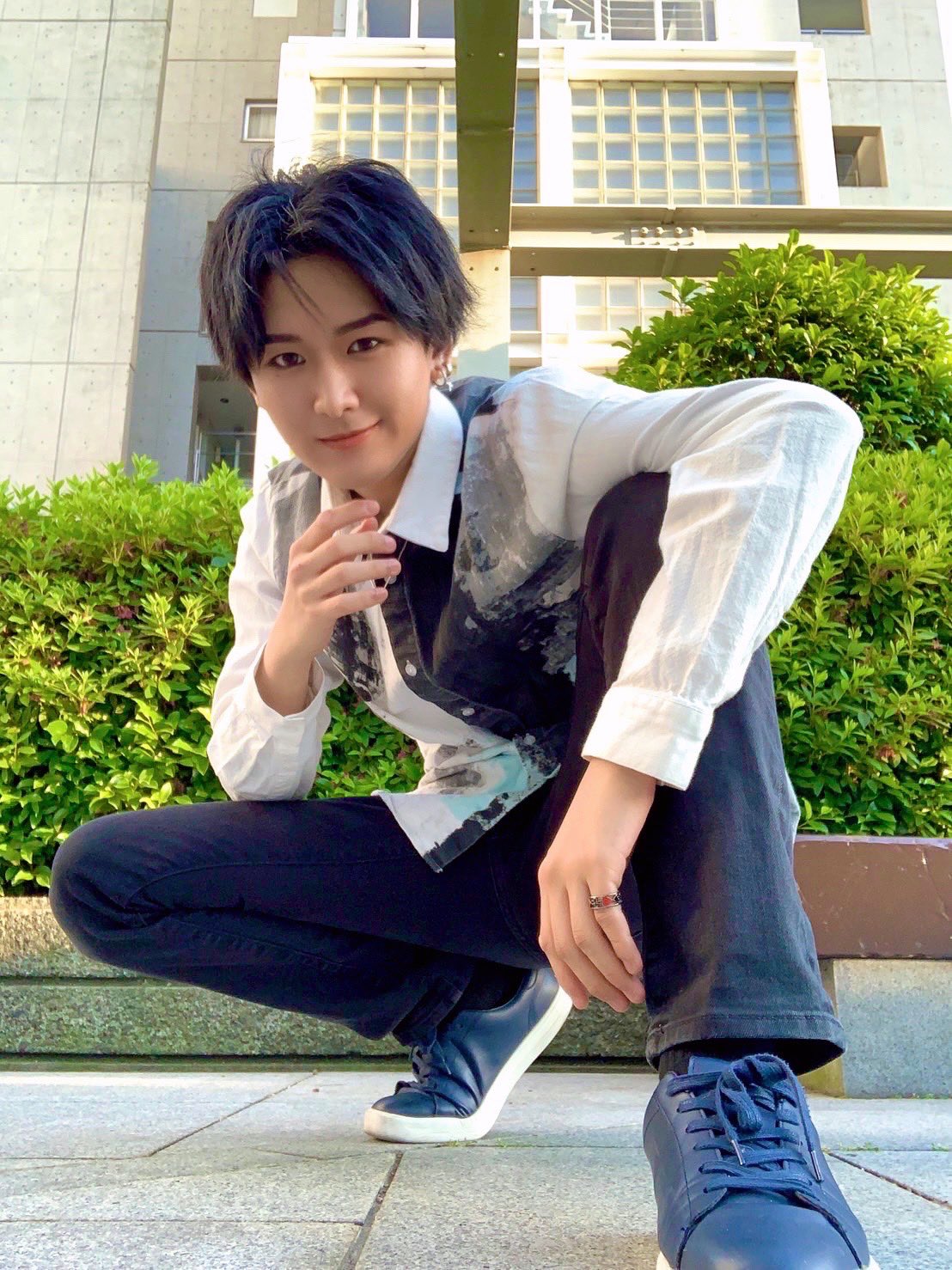 市来流星 チャレンジ ずっと似合わないと思って避けてたけど センター分けしてみた かっこよくなってるかな この夏はこの髪型で安定かも 彡 彡 彡 市来流星 俳優 モデル コスプレイヤー チャームグループ 髪の毛 髪型