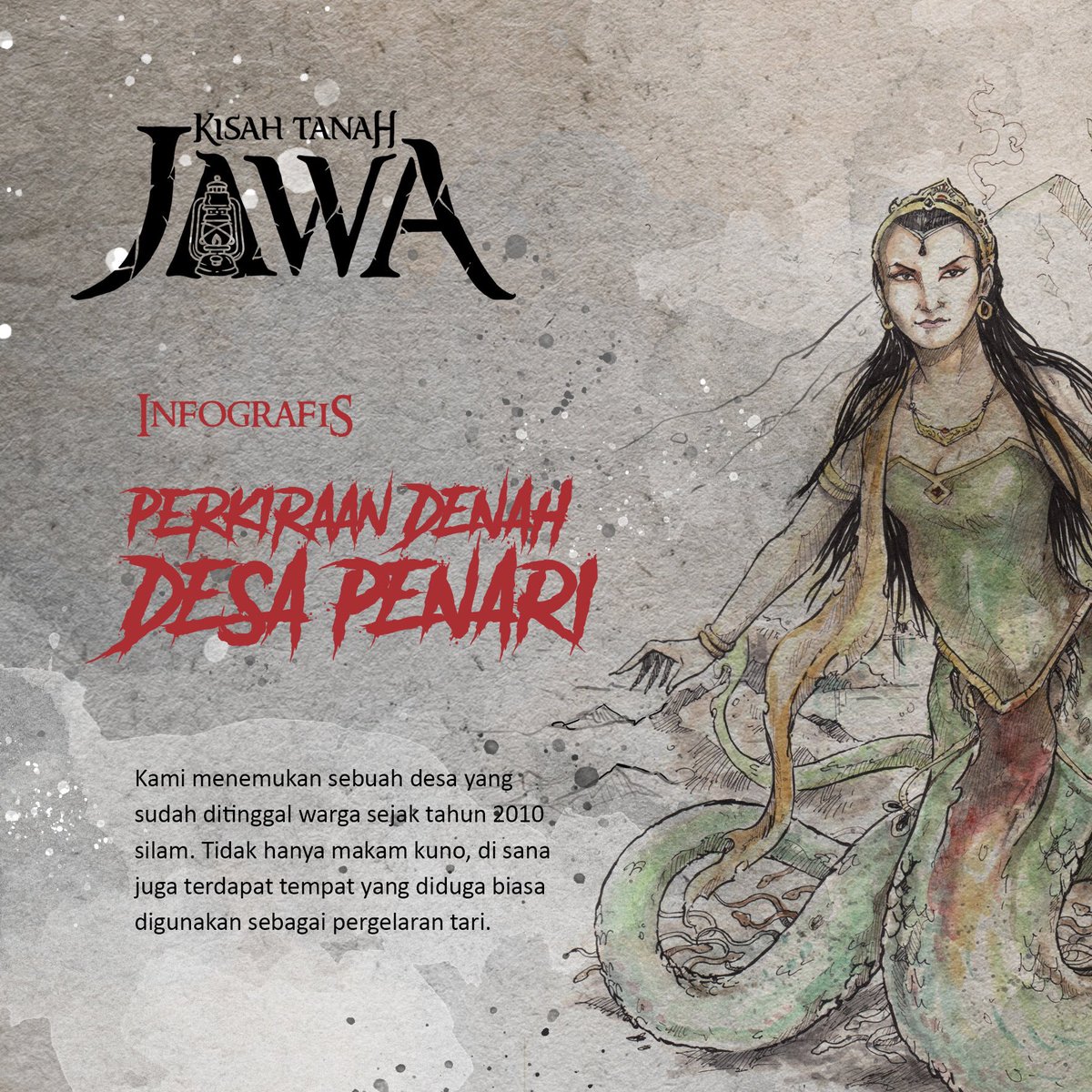 tim_ktj's tweet image. Kami menemukan sebuah desa yang sudah ditinggal warga sejak tahun 2010 silam. Tidak hanya makam kuno, di sana juga terdapat tempat yang biasa digunakan sebagai pergelaran tari. Selengkapnya dalam infografis berikut ini;