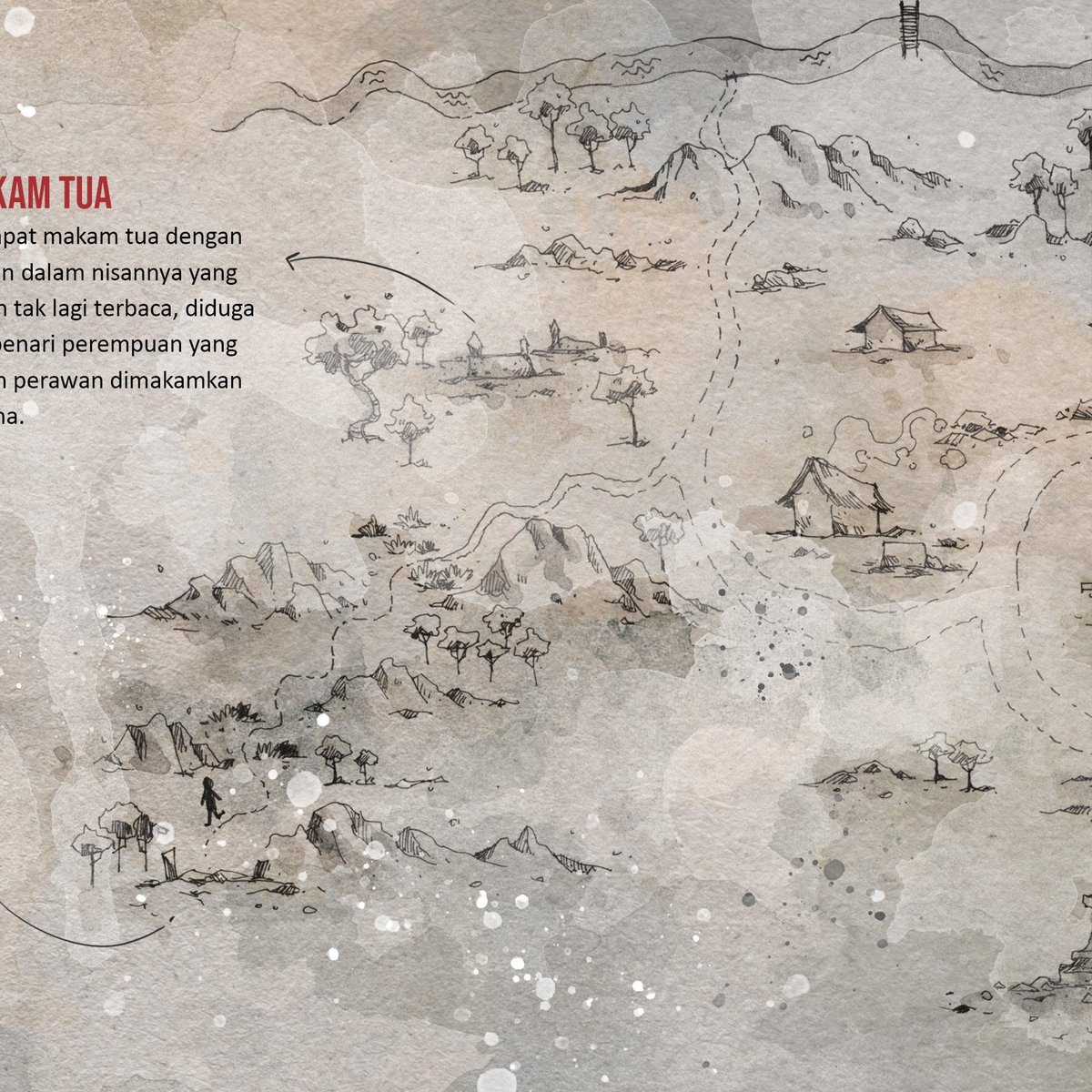 tim_ktj's tweet image. Kami menemukan sebuah desa yang sudah ditinggal warga sejak tahun 2010 silam. Tidak hanya makam kuno, di sana juga terdapat tempat yang biasa digunakan sebagai pergelaran tari. Selengkapnya dalam infografis berikut ini;