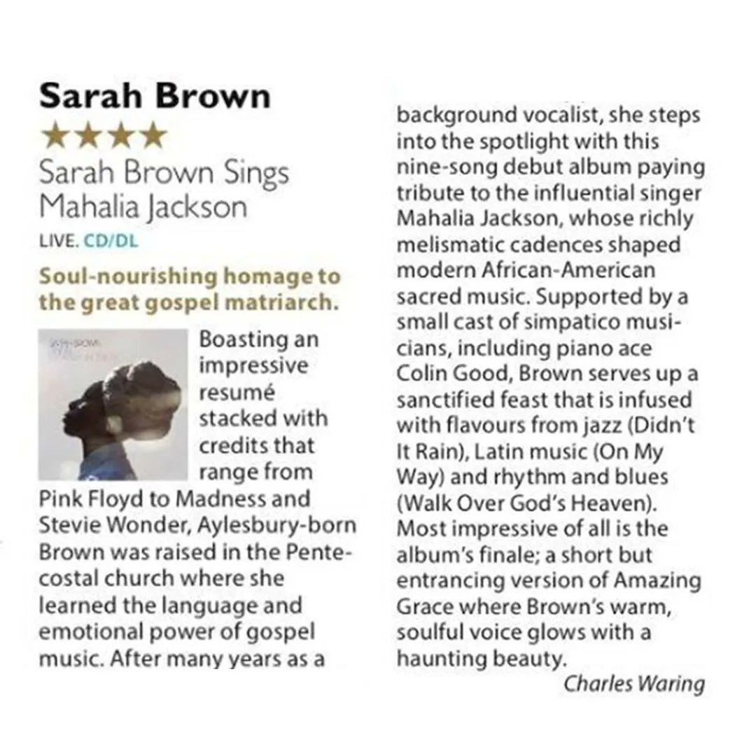 Sarah Brown Official (@sarahbrownvocal) on Twitter photo When I first had the vision for this album, I was convinced that no one would get it. How wrong I was 😊
Thanks for the love <a href="/MOJOmagazine/">MOJO Magazine</a> When I first had the vision for this album, I was convinced that no one would get it. How wrong I was 😊
Thanks for the love <a href="/MOJOmagazine/">MOJO Magazine</a>