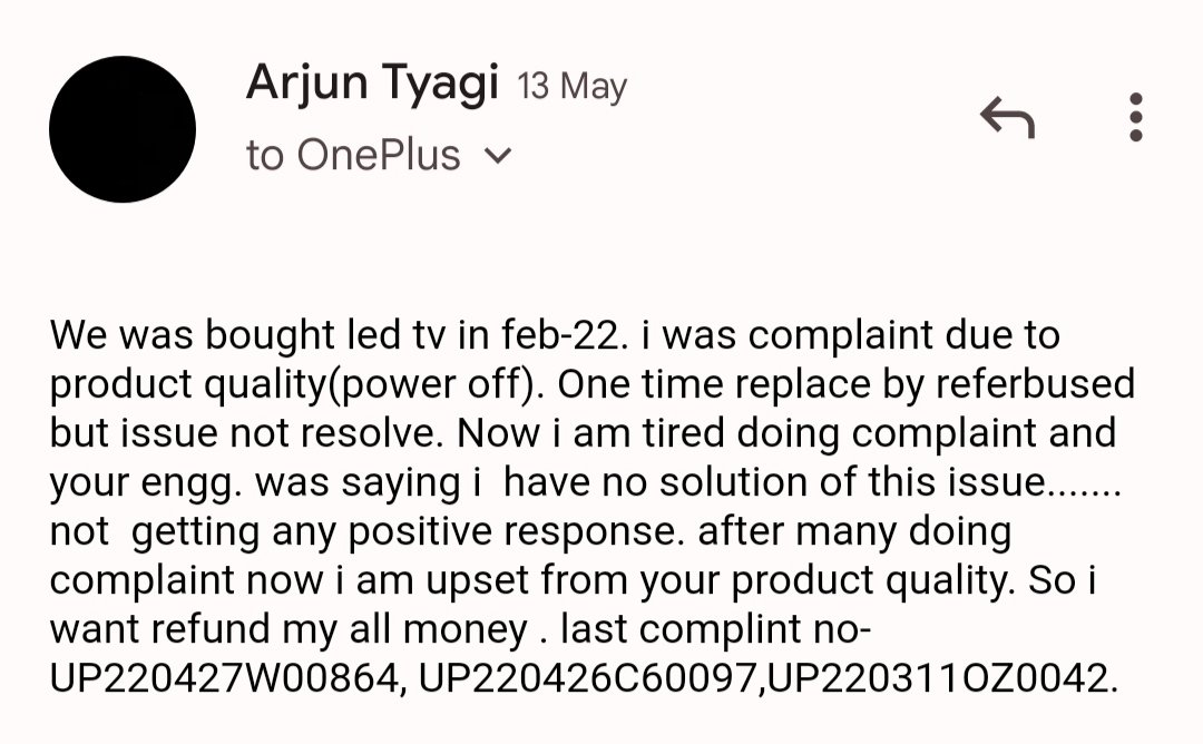 ArjunTyaagi's tweet image. #oneplus_in #oneplus_support @oneplus @PeteLau @OnePlus_IN @OnePlus_Support